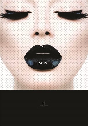 Framed Black Lips Print