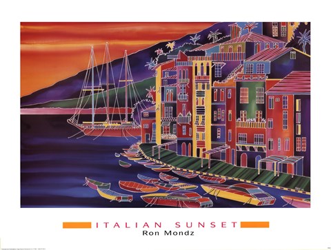 Framed Italian Sunset Print
