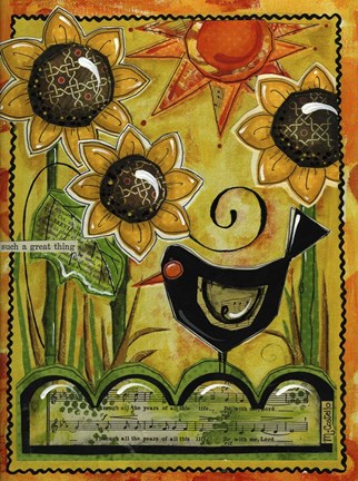 Framed Sunshine And Sunflowers Print