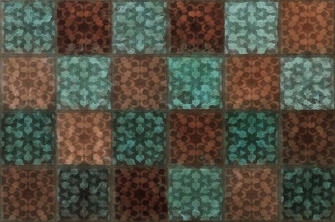 Framed Mosaic Tiles I Print