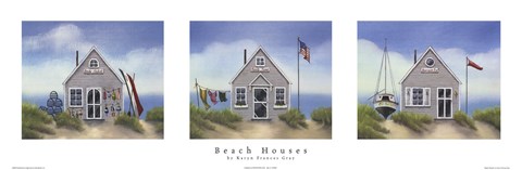 Framed Beach Houses Print
