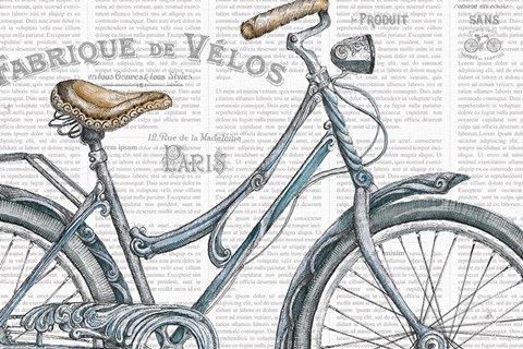 Framed Bicycles III Print
