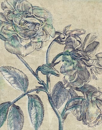 Framed Belle Fleur I Crop Linen Print
