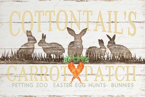 Framed Cottontail&#39;s Carrot Patch Print