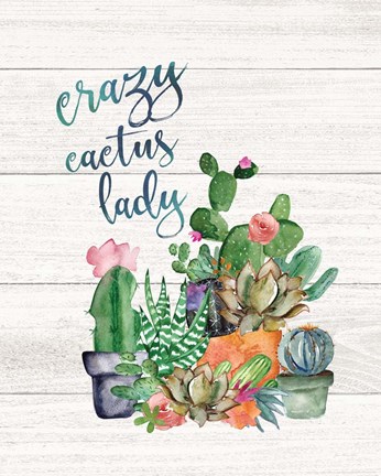 Framed Crazy Cactus Lady Print