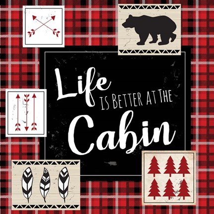 Framed Life is Better at the Cabin Print