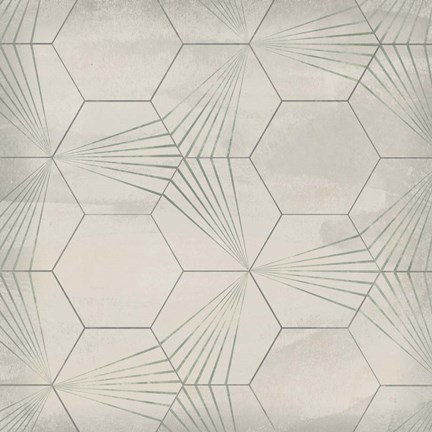 Framed Hexagon Tile I Print
