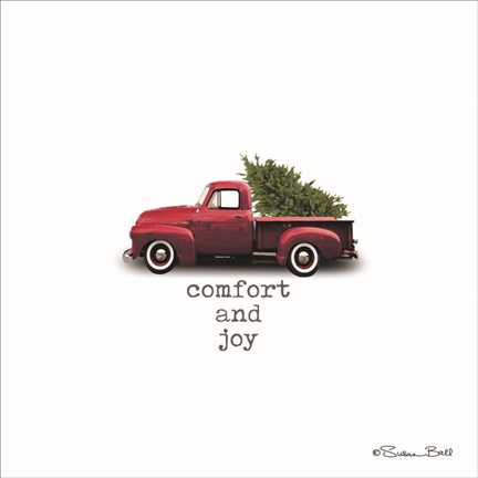 Framed Comfort and Joy Christmas Print