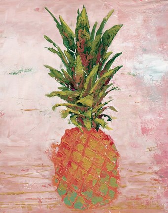 Framed Painted Pineapple II Print