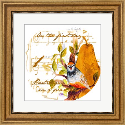 Framed Partridge in a Pear Tree Print