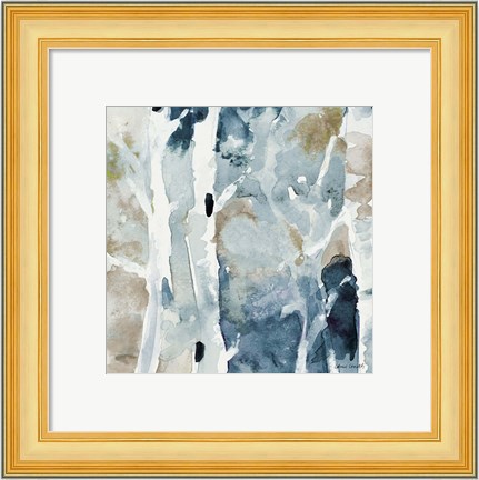 Framed Blue Upon the Hill Square I Print