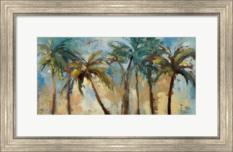 Framed Island Morning Palms Print
