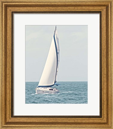 Framed Sailboat in the Ocean Print