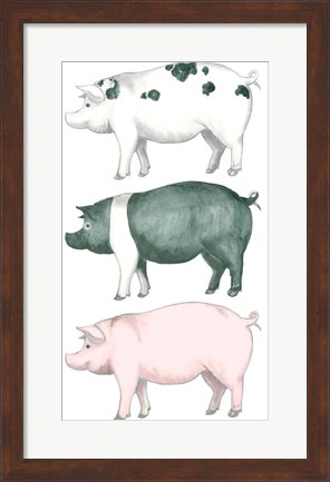 Framed Piggy Wiggy Set Print