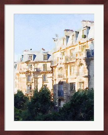 Framed Watercolor Streets of Paris III Print