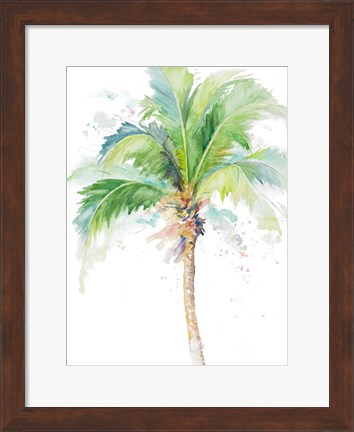 Framed Watercolor Coconut Palm Print