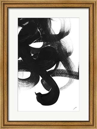 Framed Noir Strokes I Print