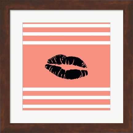 Framed Lips Print