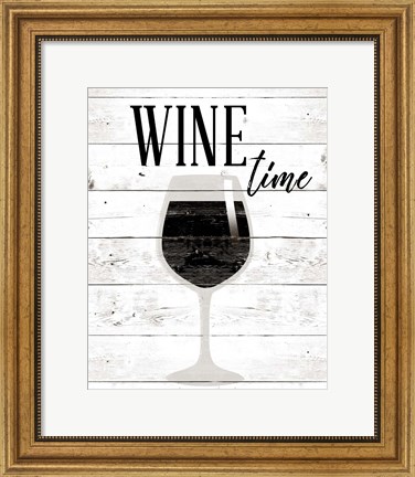 Framed Wine Time Print