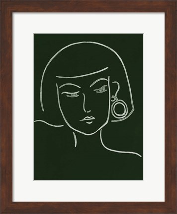 Framed Malachite Portrait II Print