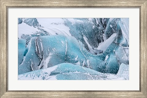 Framed Svinafellsjoekull Glacier In Vatnajokull During Winter Glacier Front And Icefall Print