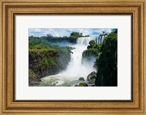 Framed Largest Waterfalls, Foz De Iguazu, Argentina Print
