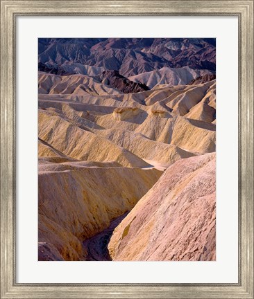 Framed California, Death Valley NP, At Zabriskie Point Print