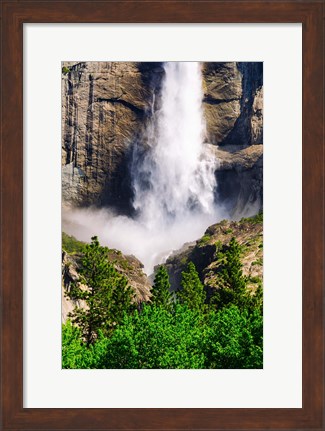Framed Detail Of Upper Yosemite Falls Print