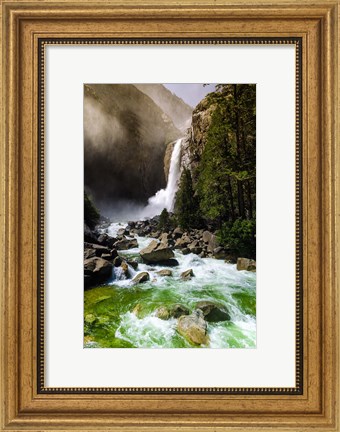 Framed Lower Yosemite Falls, Yosemite National Park Print