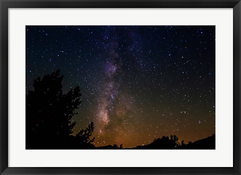 Framed Milky Way Above Dusy Basin, Kings Canyon National Park Print