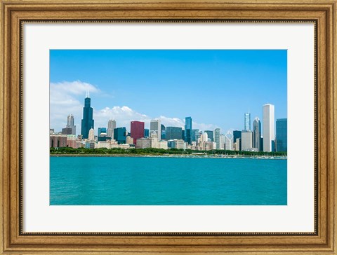 Framed Skyline Of Chicago, Illinois Print