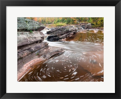Framed Bonanza Falls Whirlpool, Michigan Print