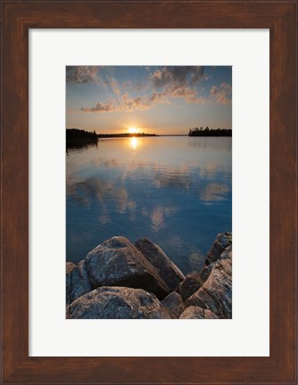 Framed Sunset On Kabetogama Lake, Voyageurs National Park Print