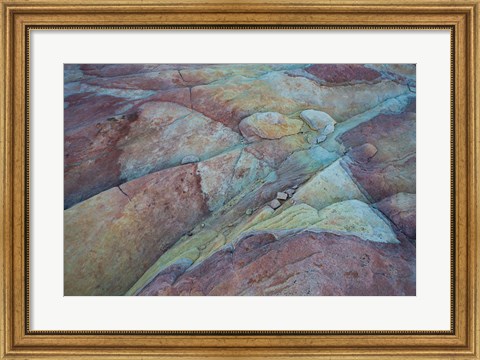 Framed Eroded Layered Sandstone, Nevada Print
