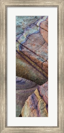 Framed Abstract Lines In Sandstone Rocks At Valley Of Fire State Park Print