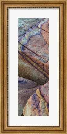 Framed Abstract Lines In Sandstone Rocks At Valley Of Fire State Park Print