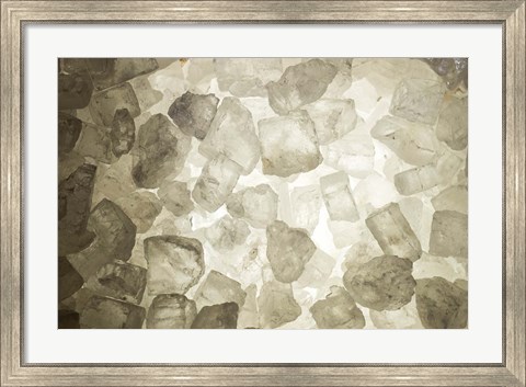 Framed Close-Up Of A Pile Of Rock Salt, York, Maine Print