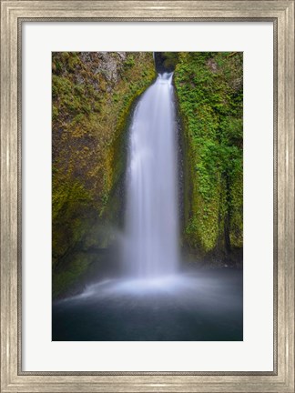Framed Wahclella Falls, Columbia River Gorge, Oregon Print