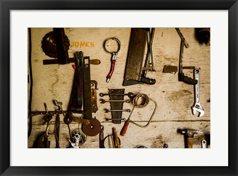 Framed Collection Of Farm Tools Print