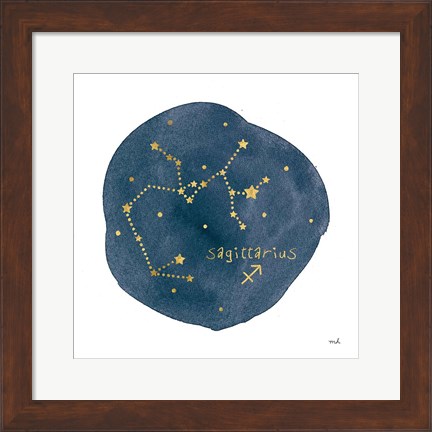 Framed Horoscope Sagittarius Print