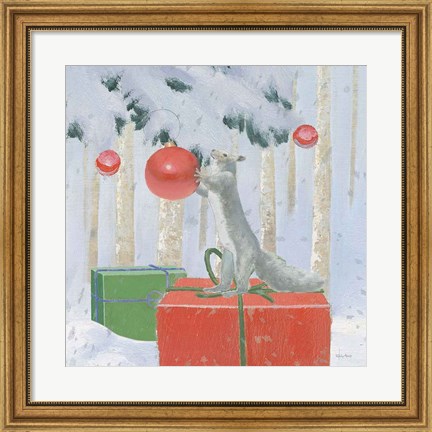 Framed Christmas Critters Bright VII Print