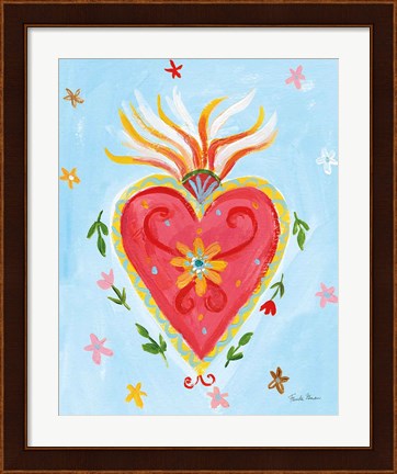 Framed Frida&#39;s Heart I Print