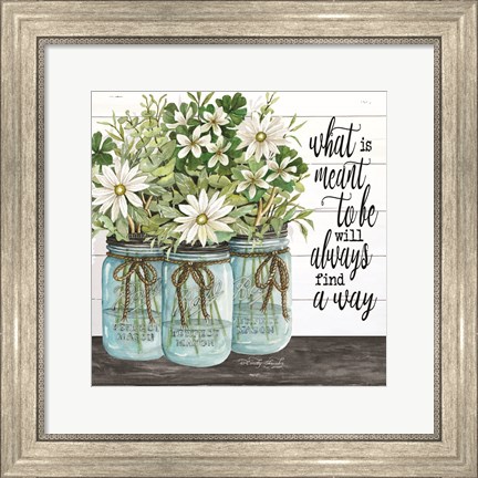 Framed Blue Jars - What is Meant to Be Print