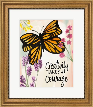 Framed Creativity Takes Courage Print