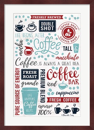 Framed Coffee Collage Print