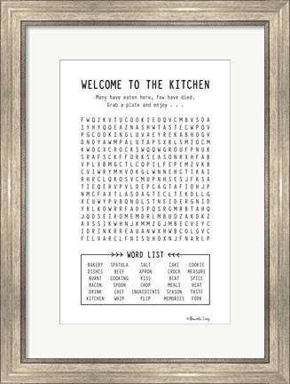Framed Welcome to the Kitchen Print