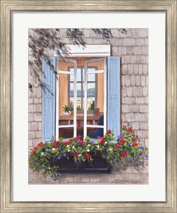 Framed Beach House Window Print