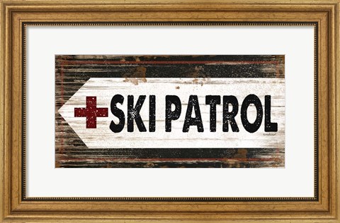 Framed Ski Patrol Print