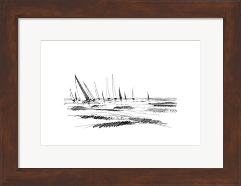 Framed Boat Sketch Print