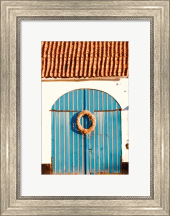 Framed Blue Doors Print